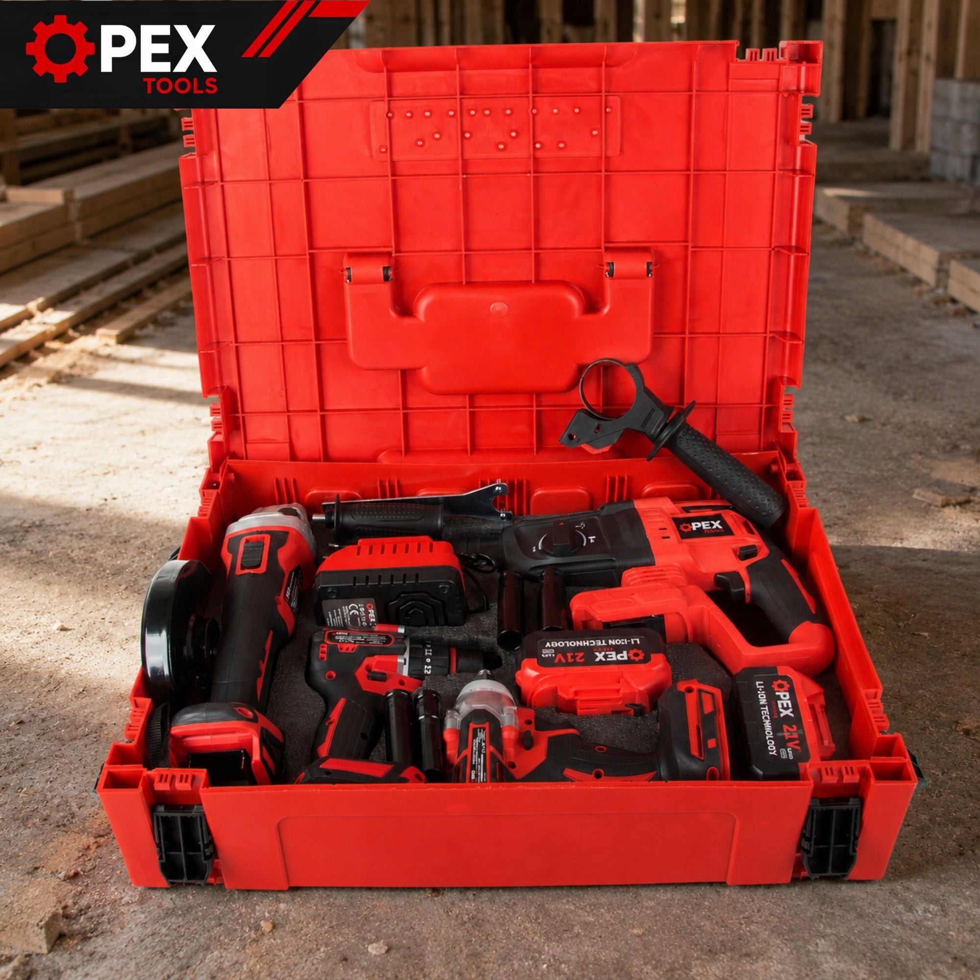 SET OF 4IN1 DRILL/DRIVER + IMPACT WRENCH + GRINDER + HAMMER DRILL Brand OPEX TOOLS