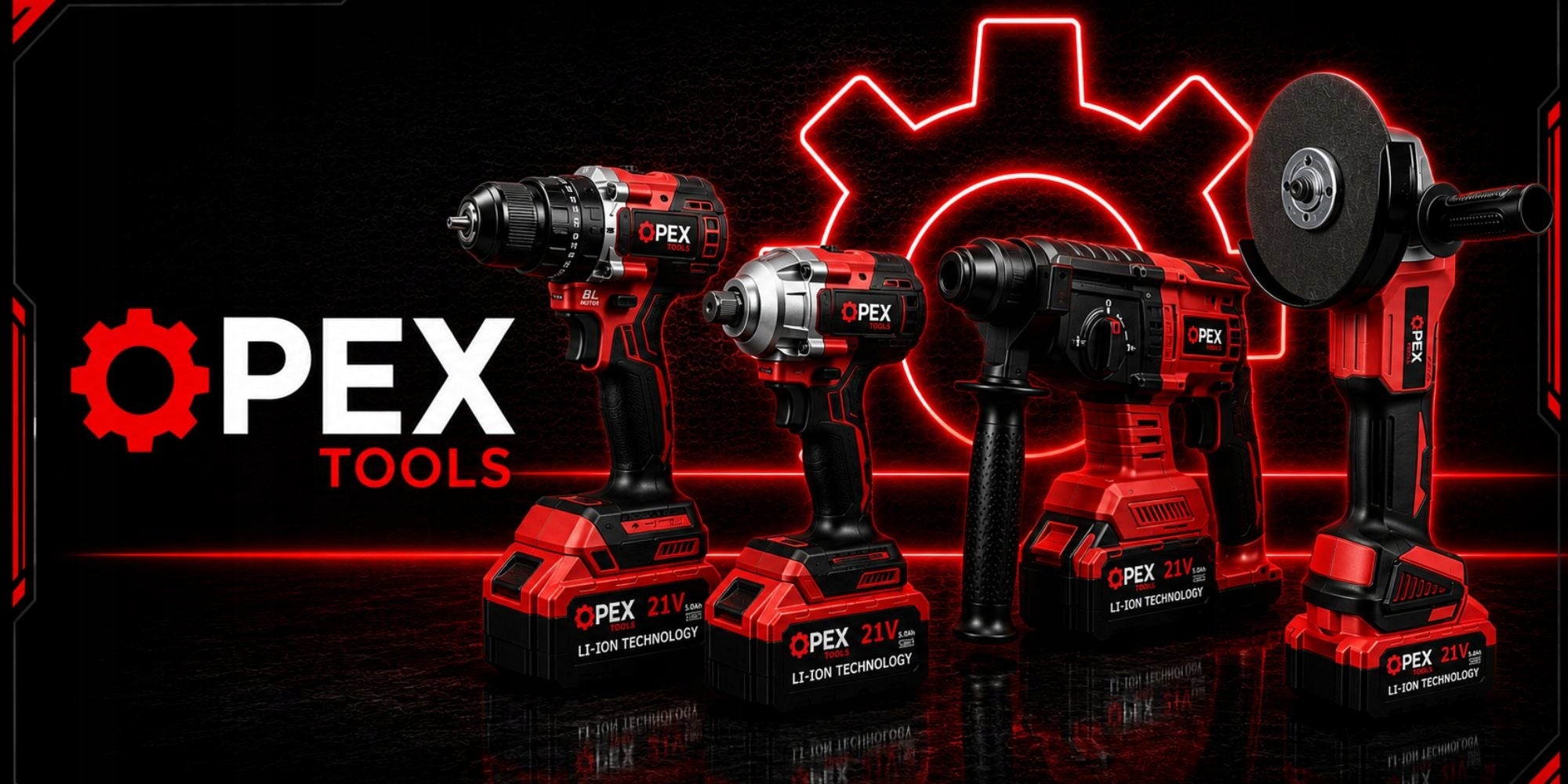 SET OF 4IN1 DRILL/DRIVER + IMPACT WRENCH + GRINDER + HAMMER DRILL Manufacturer code 28007