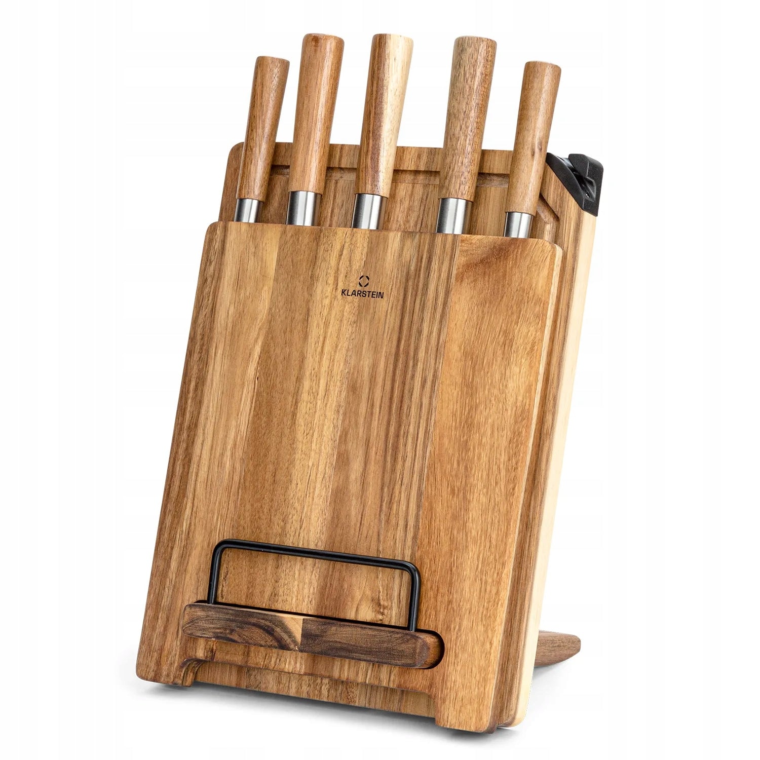 SET OF 5 KITCHEN KNIVES IN BLOCK 3 X CUTTING BOARD SET OF SHARP KNIVES
