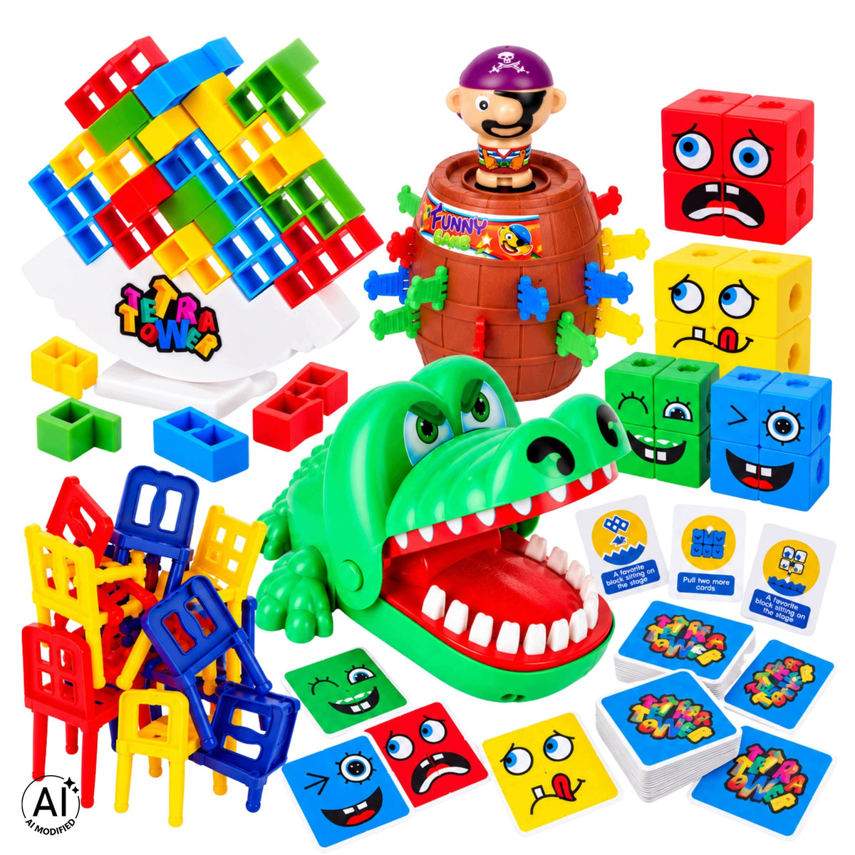SET OF 5 PUZZLE ARCADE GAMES FOR CHILDREN FAMILY GAMES TOYS