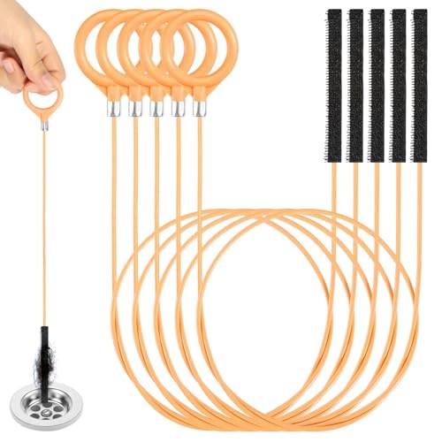 SET OF 5 SPIRALS FOR CLEARING SIPHON PIPE CLEANING DRAINS