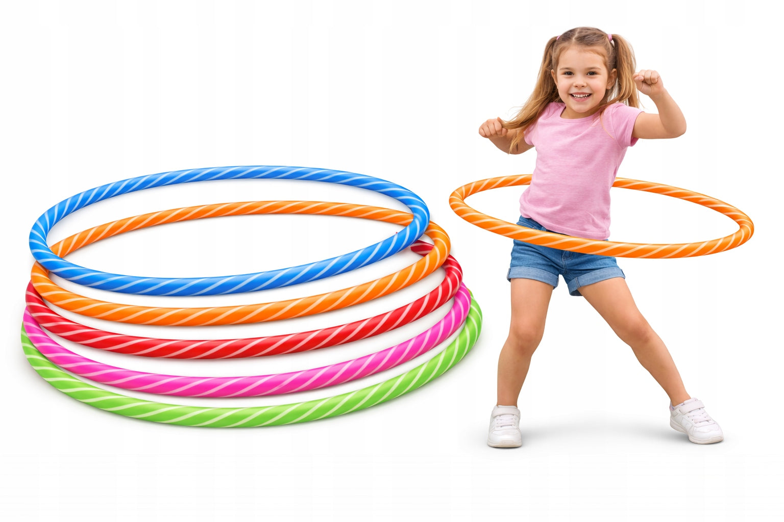 SET OF 5x Hula Hop 50 cm For Children| For School and Kindergarten | Gymnastics Brand Mejpol