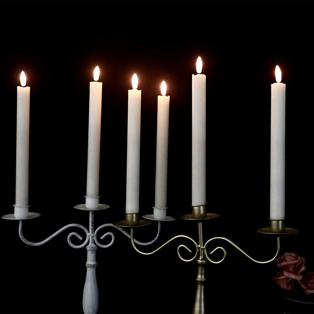 SET OF 6 FLAMELESS CONICAL LEDS,- BONE Brand no brand