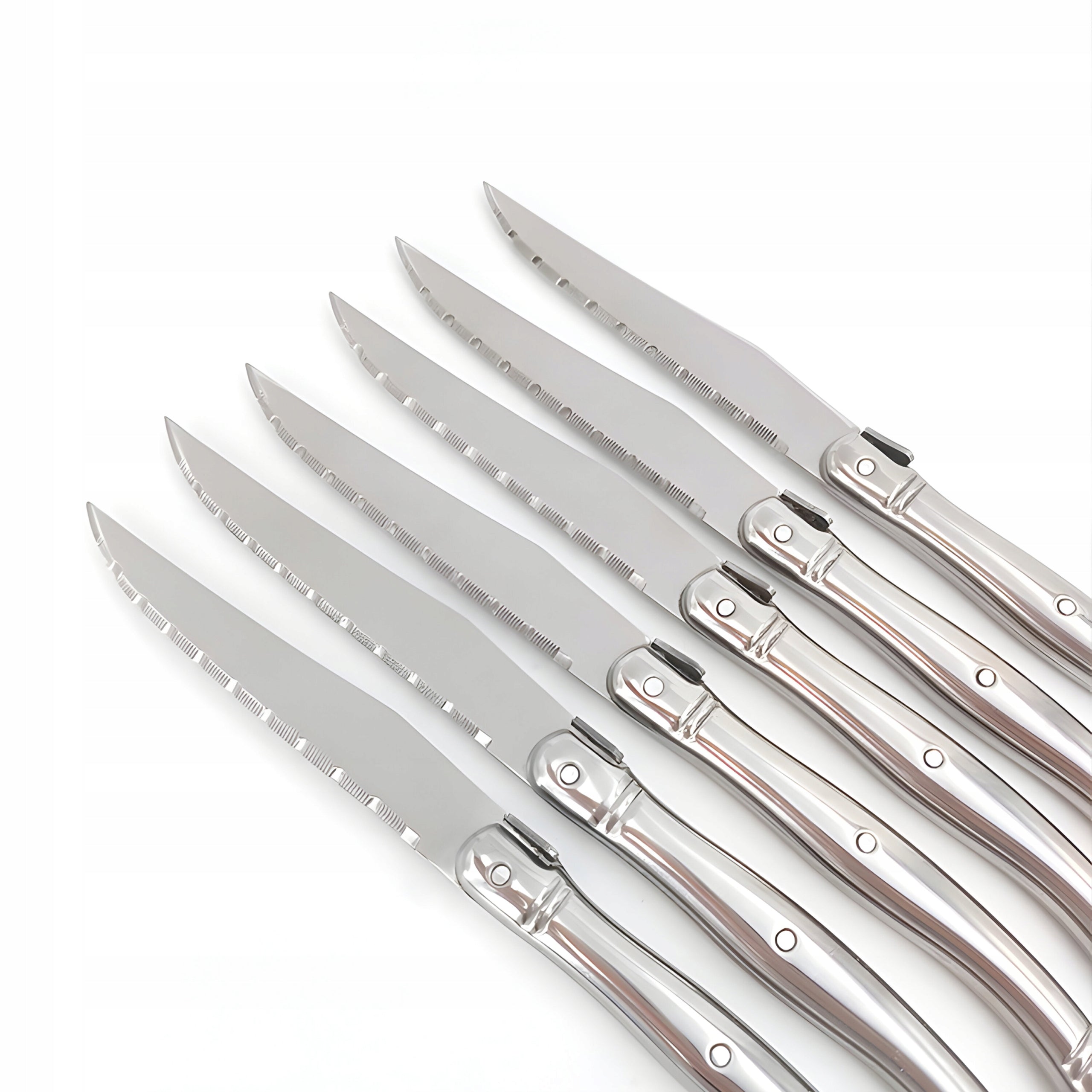 SET OF 6 KITCHEN KNIVES SET STAINLESS STEEL 7 ELEMENTS IN A SHARP BLOCK Manufacturer code ZESTAW 6 NOŻY KUCHENNYCH O924