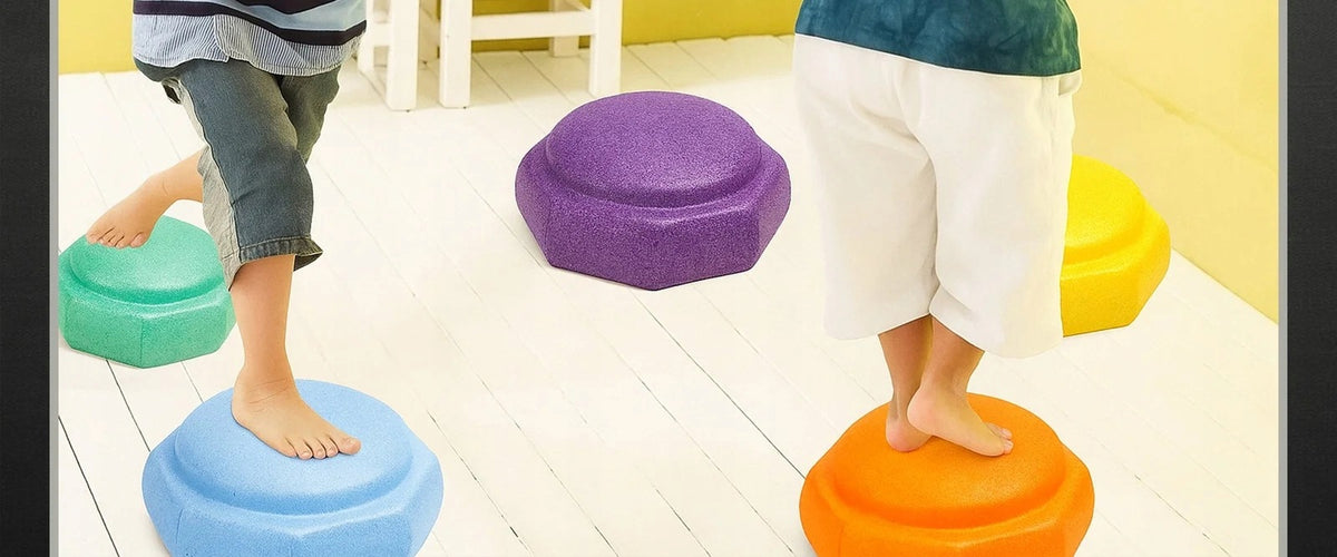 SET OF 6 SENSORY STONE DISCS FOR TOYS MOVEMENT LEARNING BALANCE Packaging status original