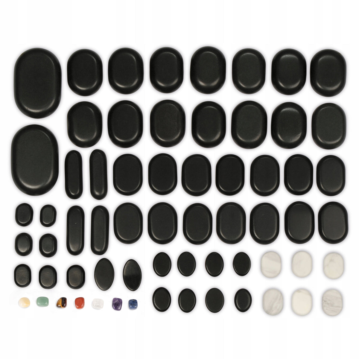 SET OF 64 BASALT STONES FOR SPA MASSAGE BOX HOT STONES EAN (GTIN) 5907813381423