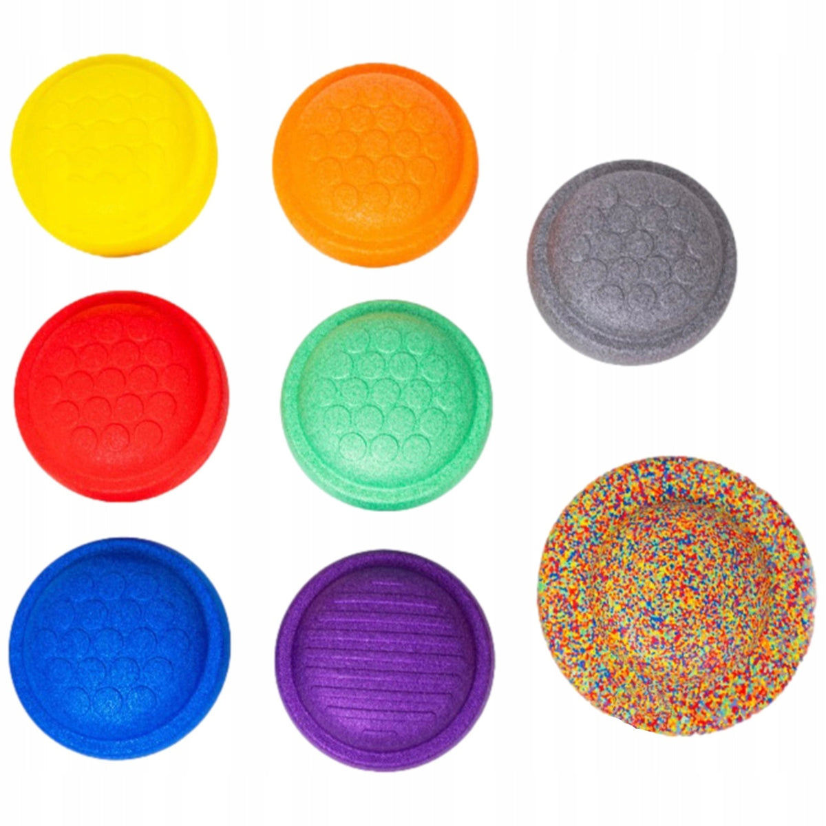 SET OF 7+1 SENSORY STONE DISCS FOR TOYS MOVEMENT BALANCE BOARD Manufacturer code #13295