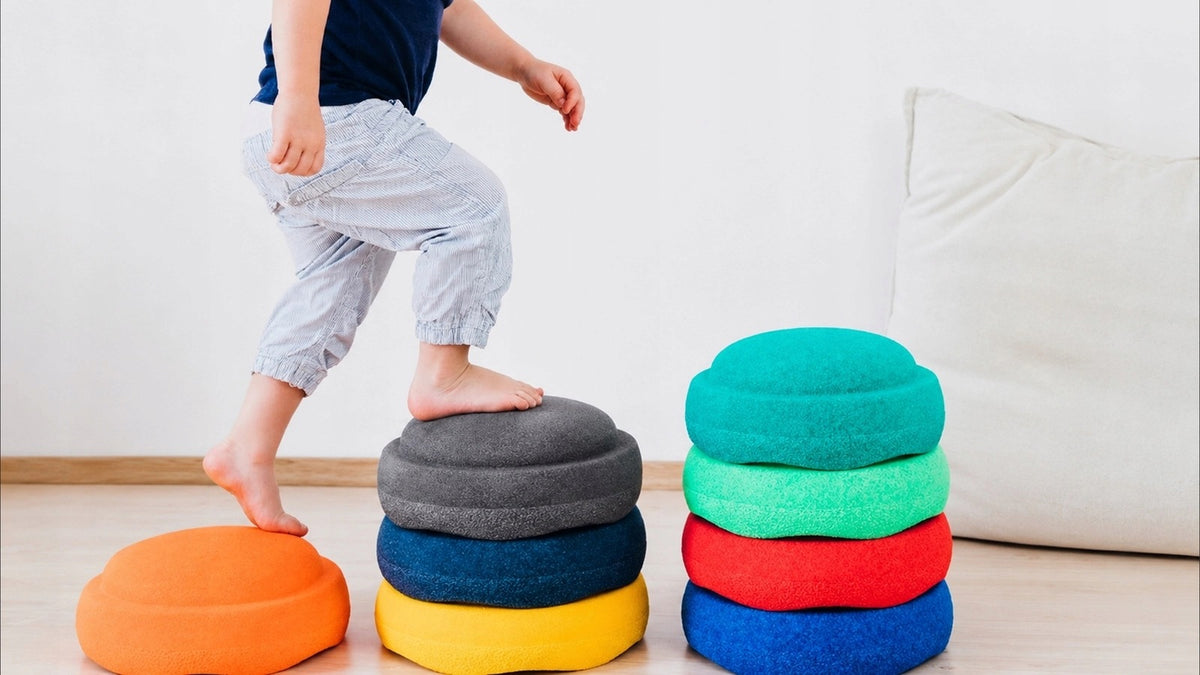 SET OF 7+1 SENSORY STONE DISCS FOR TOYS MOVEMENT BALANCE BOARD Packaging status original