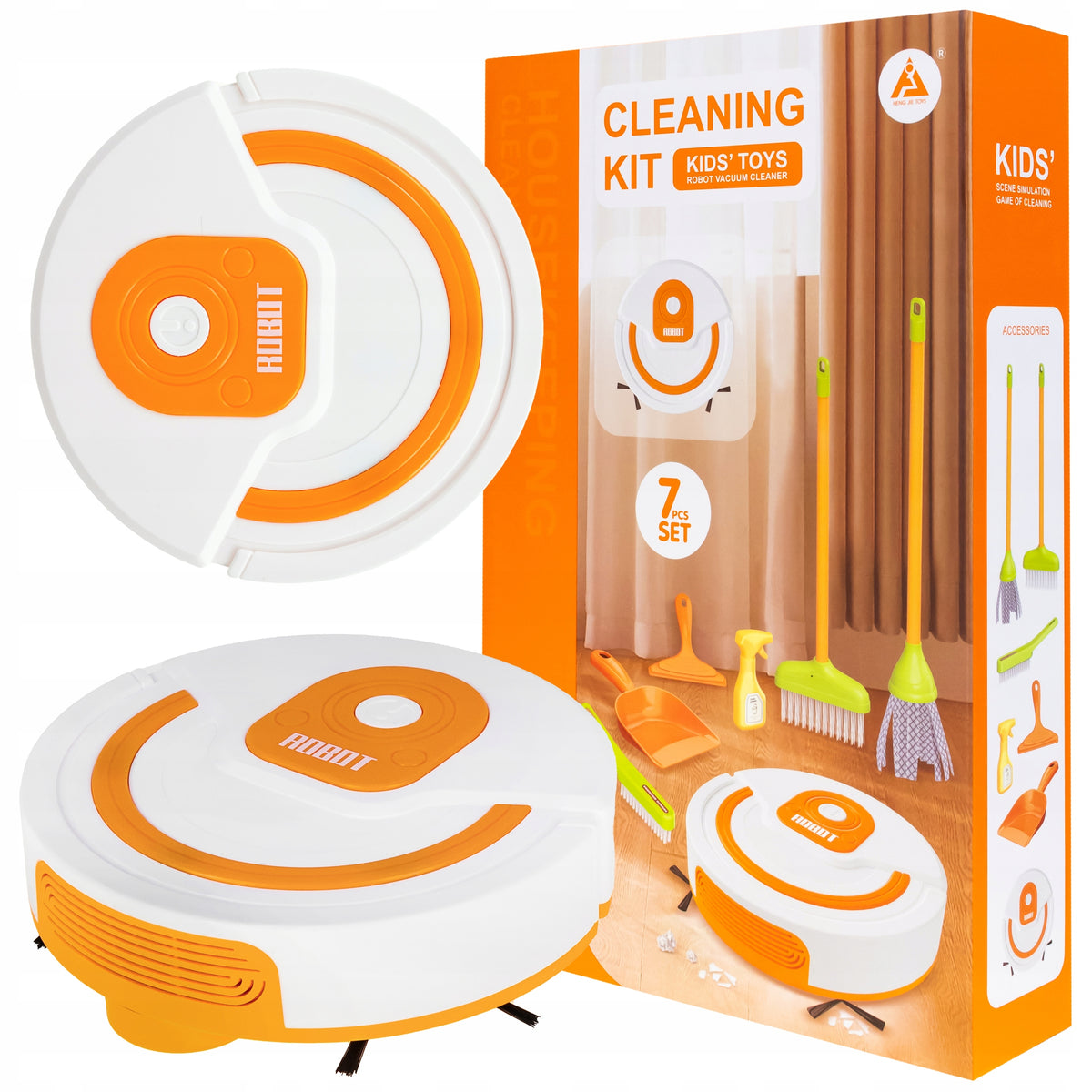 SET OF 7in1 CLEANING VACUUM CLEANER MOP BRUSH HOUSEHOLD APPLIANCES ACCESSORIES FOR CHILDREN