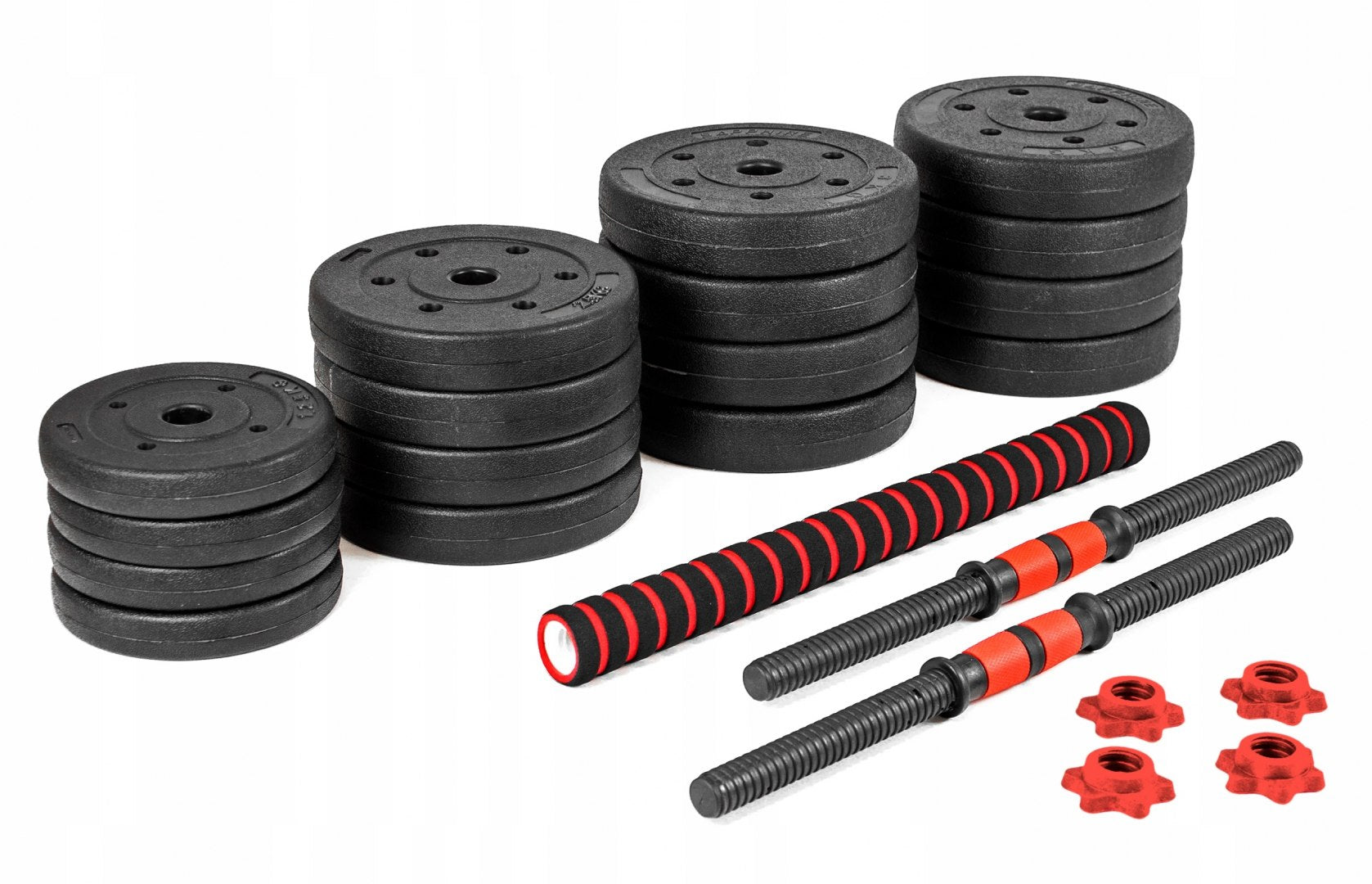 SET OF ADJUSTABLE Dumbbells + Barbell = 20KG Home training Home gym
