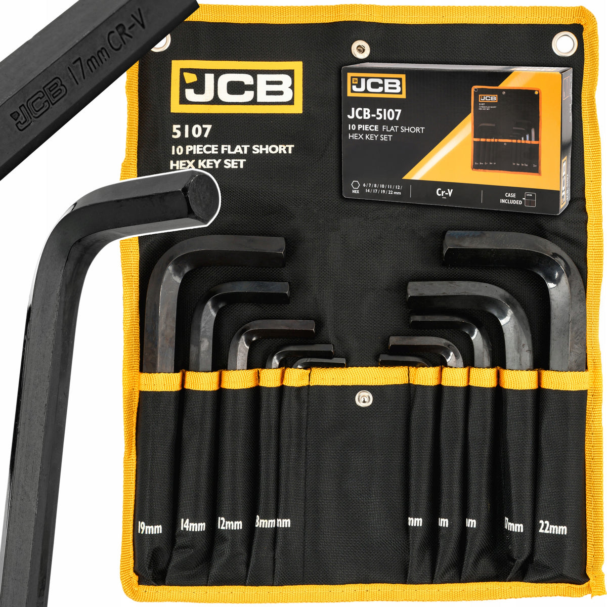 SET OF ALLEN WRENCHES SCREWDRIVERS JCB ALLEN SHORT CRV SHEET 10el 6-22mm