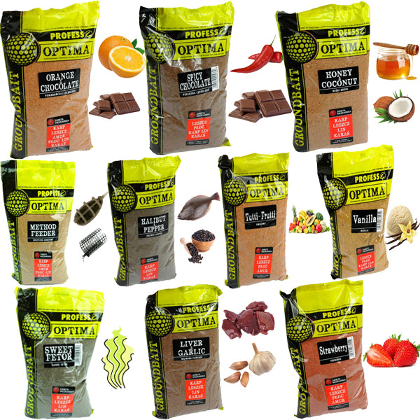 SET OF BAITS PROFESS OPTIMA 10kg 10x1kg MIX OF FLAVORS Manufacturer code Profess Optima Mix