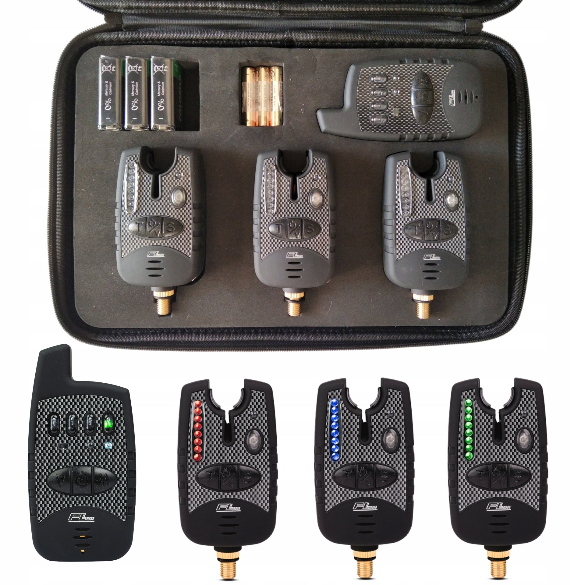 SET OF BEACONS WITH CONTROL PANEL 3+1 LED line FL