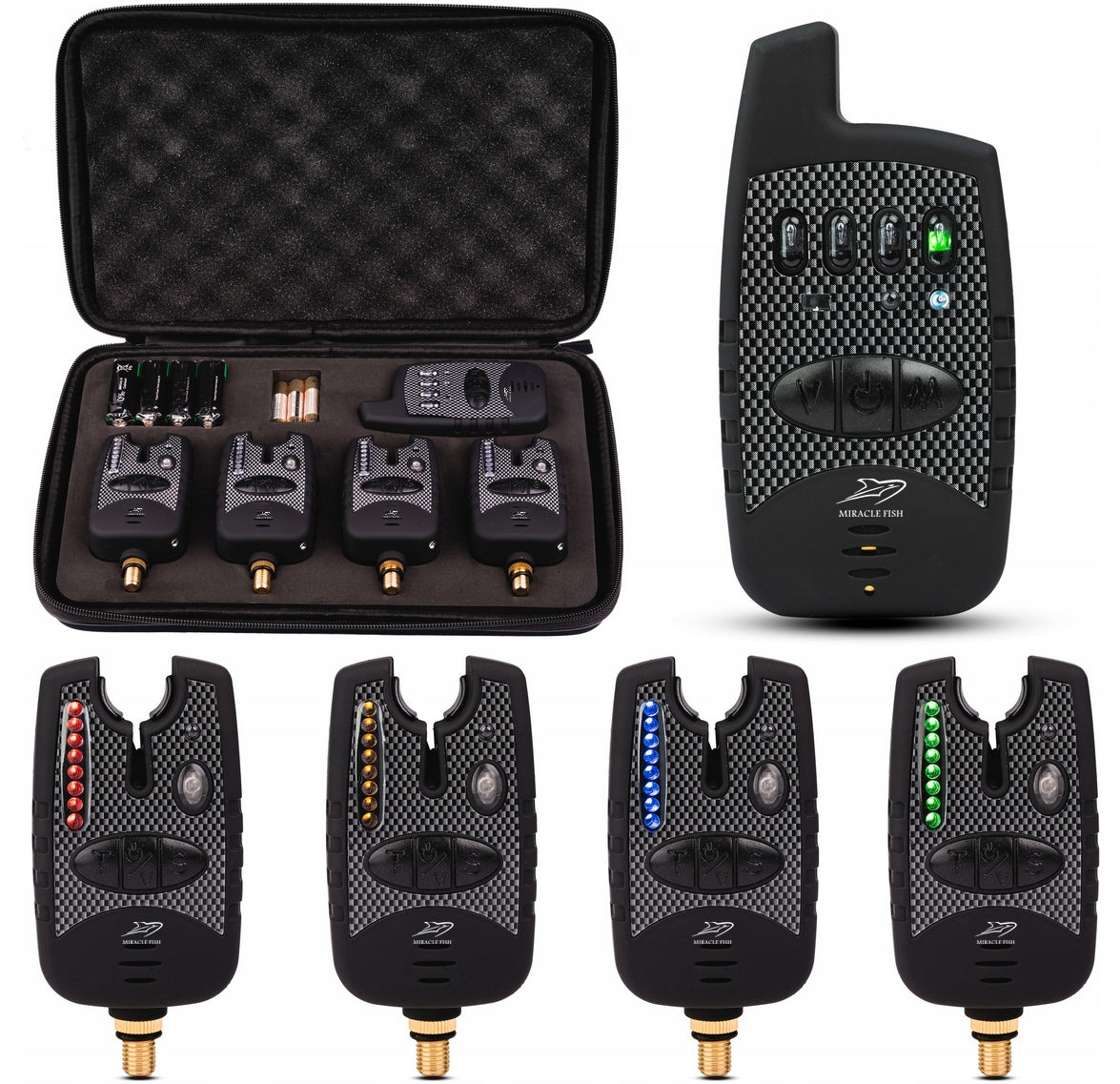 SET OF BEACONS WITH CONTROL PANEL 4+1 LED LINE MIRACLE FISH