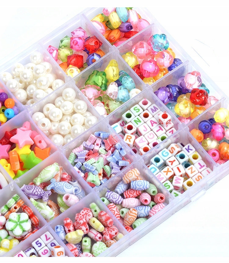 SET OF BEADS FOR MAKING BRACELETS NECKLACES BEADS DIY GIFT Manufacturer code KORALIKI DLA DZIECI DO ROBIENIA BIŻUTERII XXL