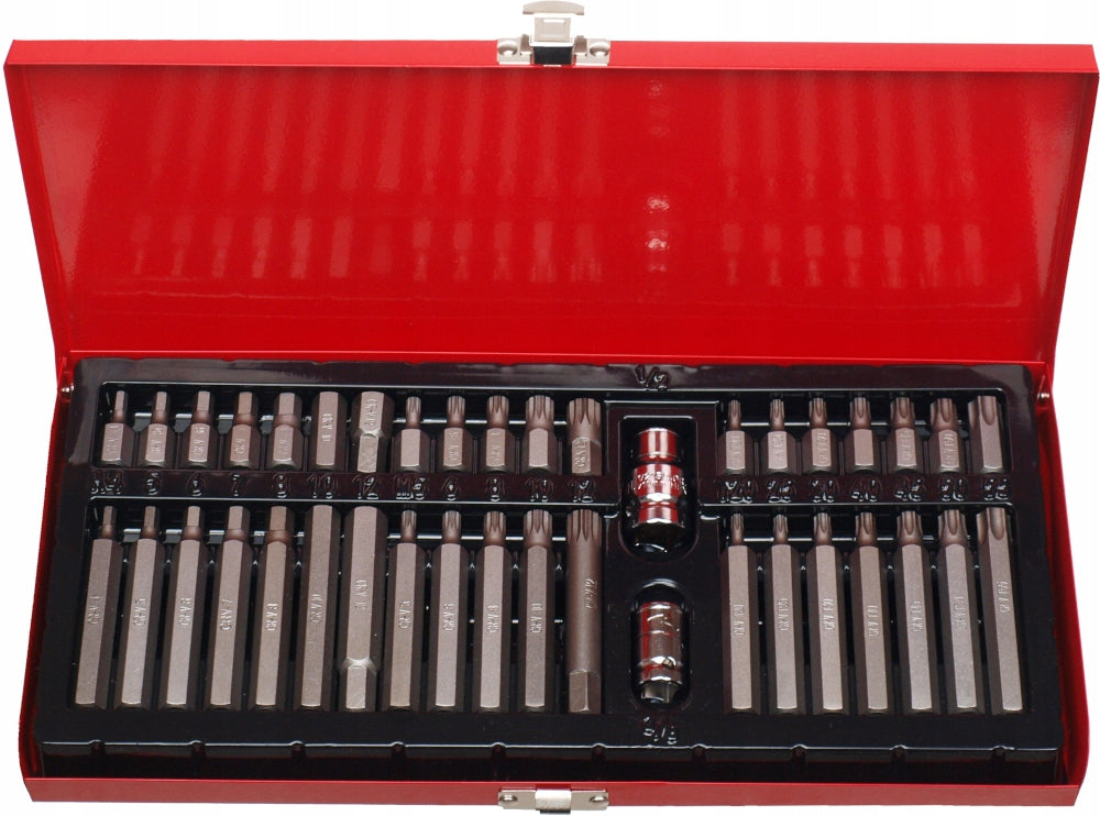 SET OF BITS ALLEN - TORX - SPLINE - KEYS 40 EL. + METAL BOX Manufacturer code CXA-1018.1