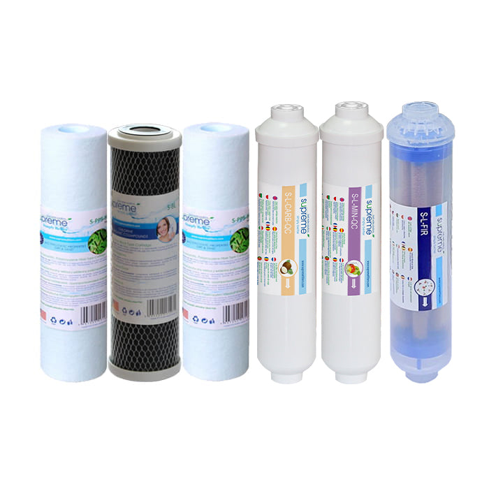 SET OF CARTRIDGES LARGE SERVICE SUPREME RO7 QC quick coupler carbon mineral FIR