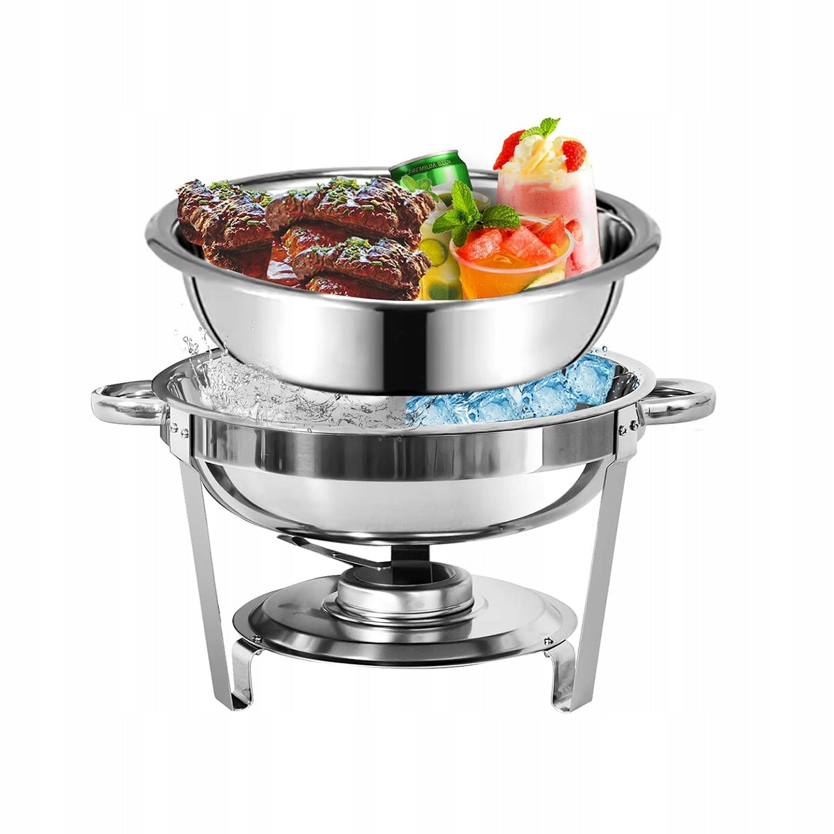 SET OF CATERING HEATER 6 L stainless steel Brand no brand