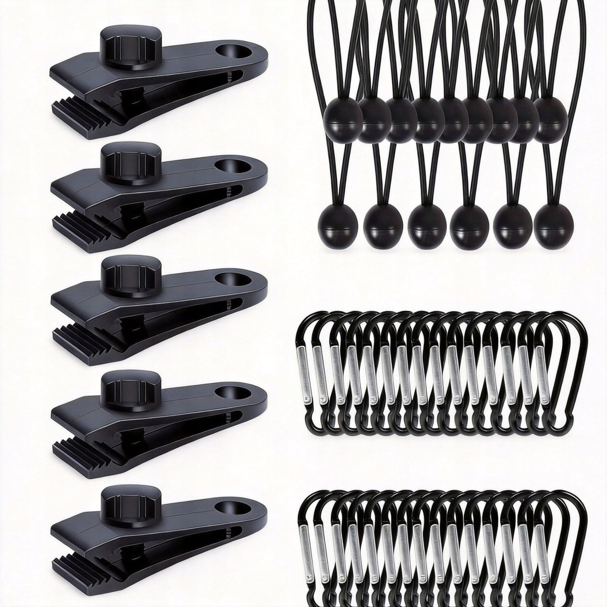 SET OF CLIPS FOR TENT TARPAULINS 30PCS. STRONG FASTENING Brand no brand