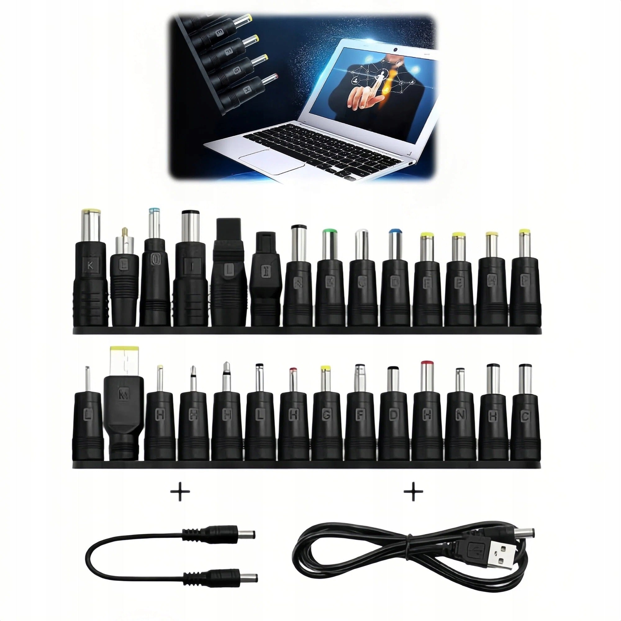 SET OF CONNECTORS DC 28IN1 ADAPTER FOR LAPTOP POWER SUPPLY Brand no brand