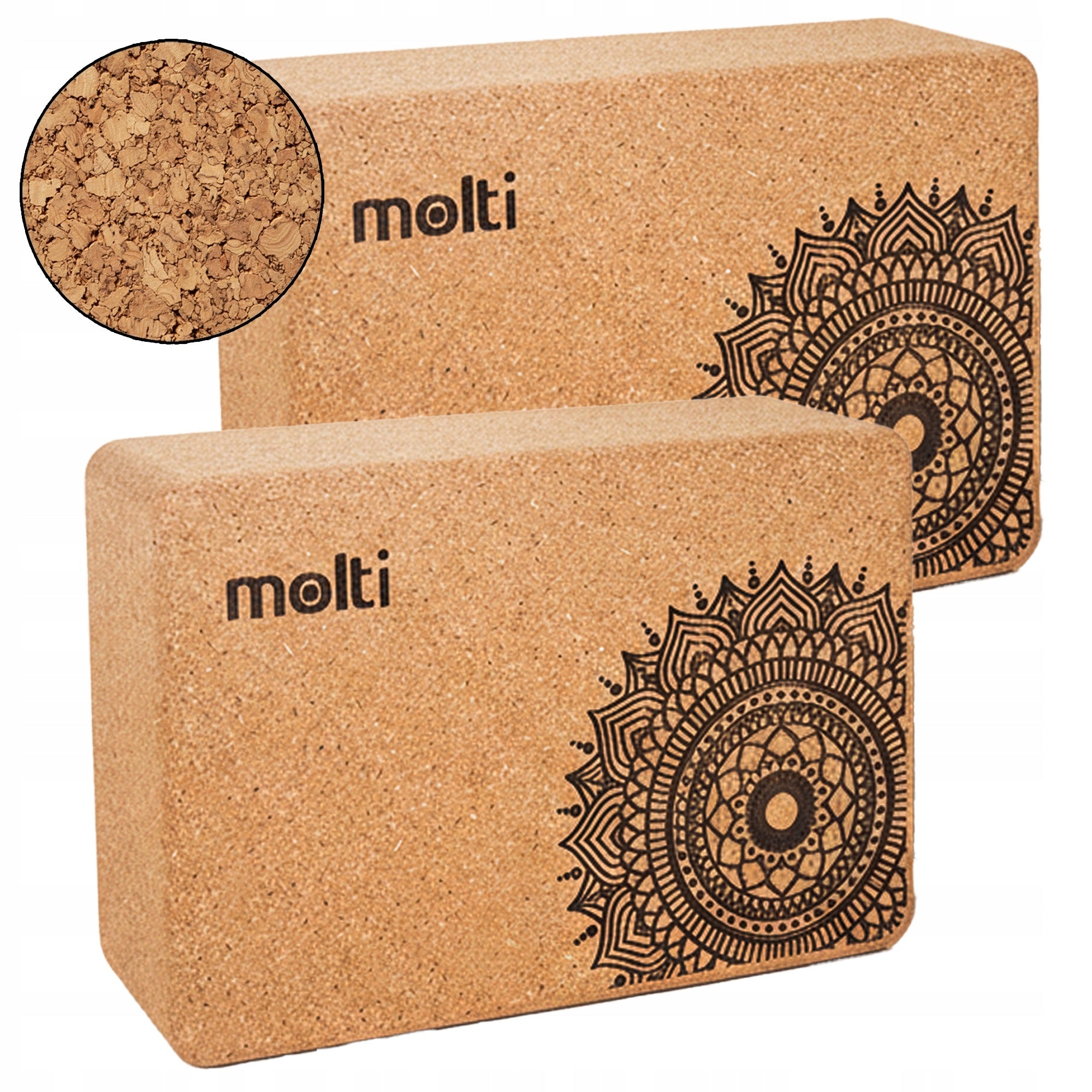 SET OF CUBES 2 PCS CUBE BLOCK YOGA BLOCK cork RESISTANT DURABLE