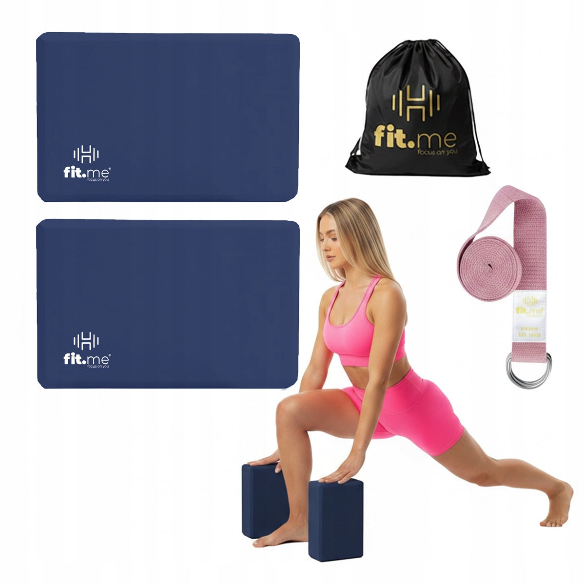 SET OF CUBES 2 PCS YOGA STRAP CUBE BLOCK EXERCISE DURABLE