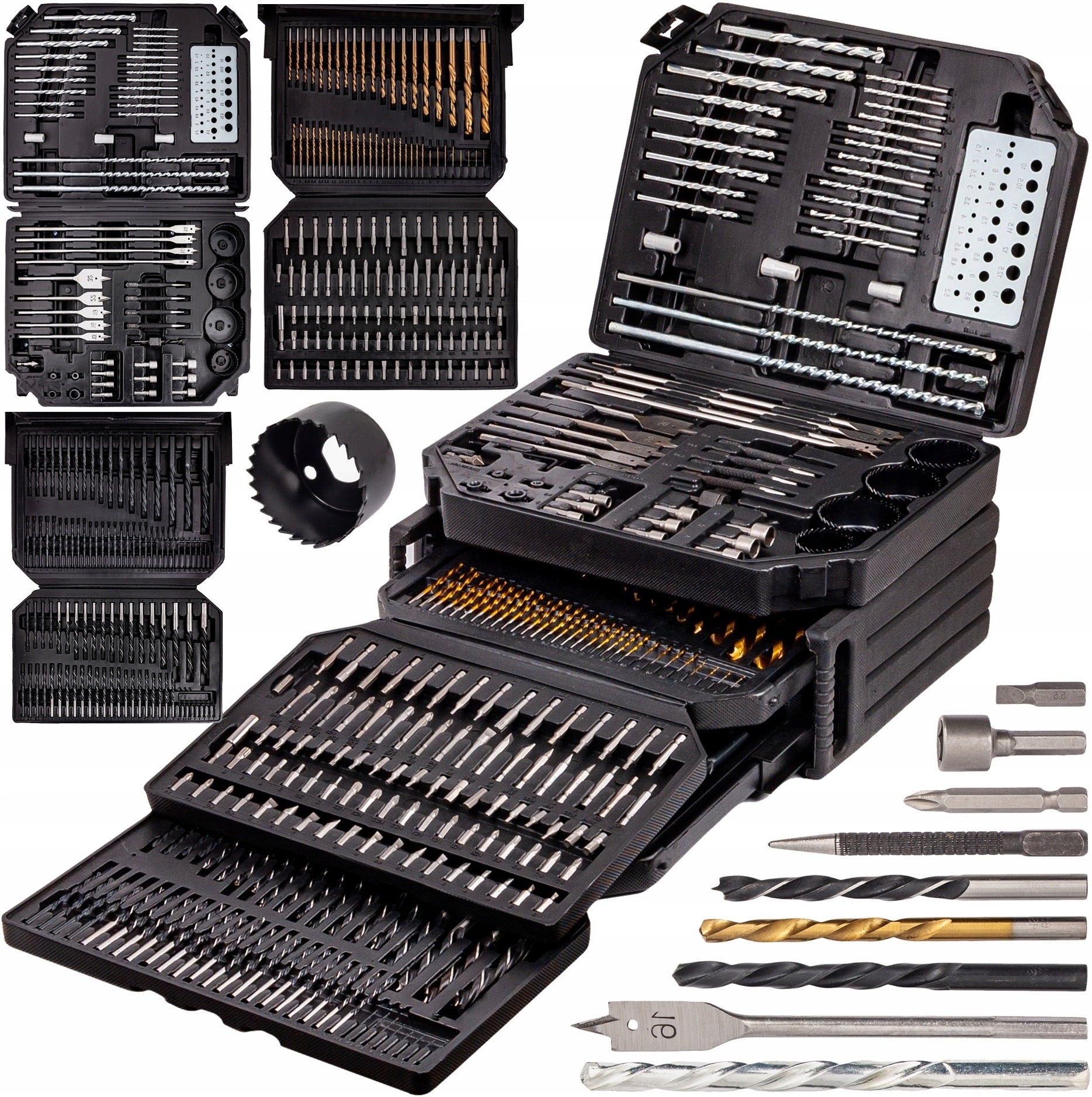 SET OF DRILL BITS FOR FORAMINIFERA FOR WOOD CONCRETE METAL 300 EL