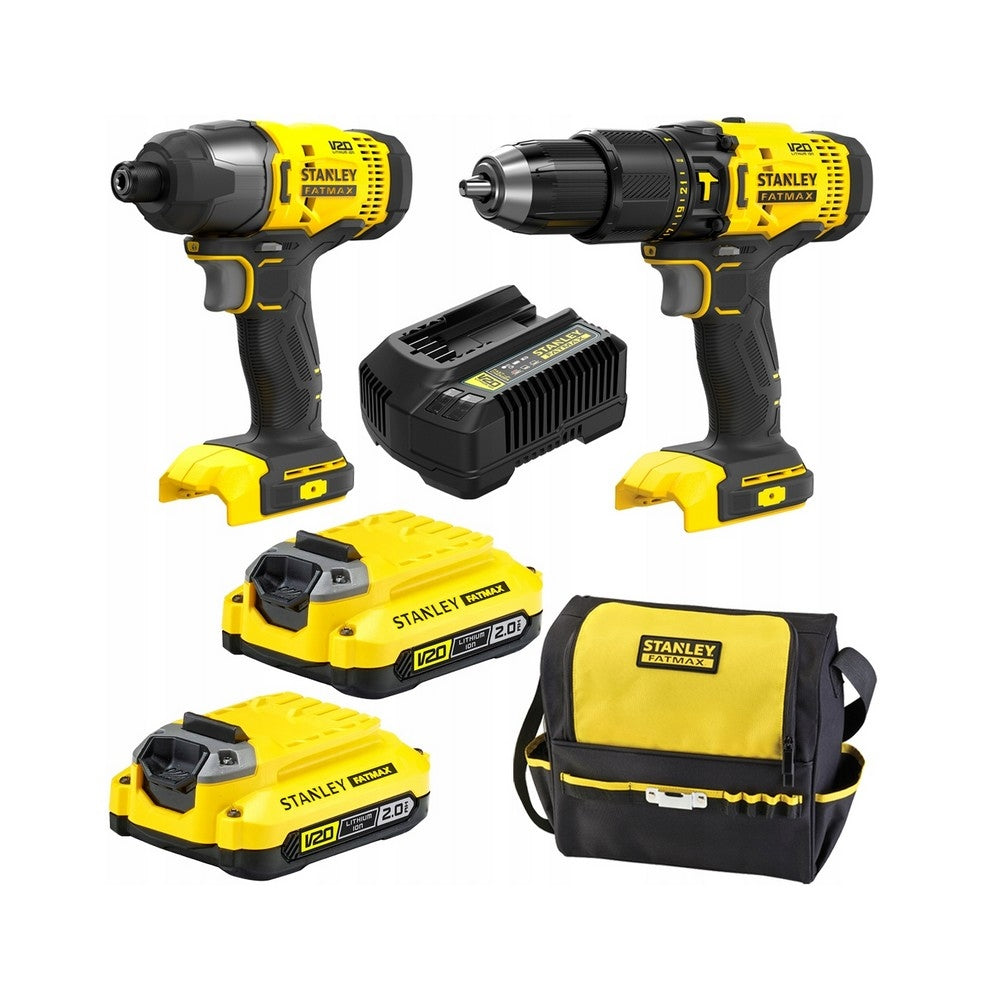 SET OF DRILL/DRIVER IMPACT DRIVER 2X2,0 AH V20 FATMAX STANLEY Packaging status original