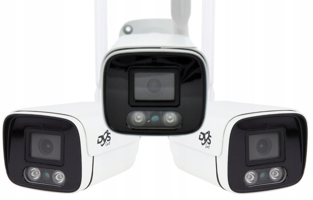 SET OF EXTERNAL WIFI CAMERAS 3 TUBES + 1 ROTATING CAMERA DVS CAMHI PRO 5MP Manufacturer code DVS-NVR0801-E8+3xMP5036ET-IRW+1xSDIP5040E-IRW