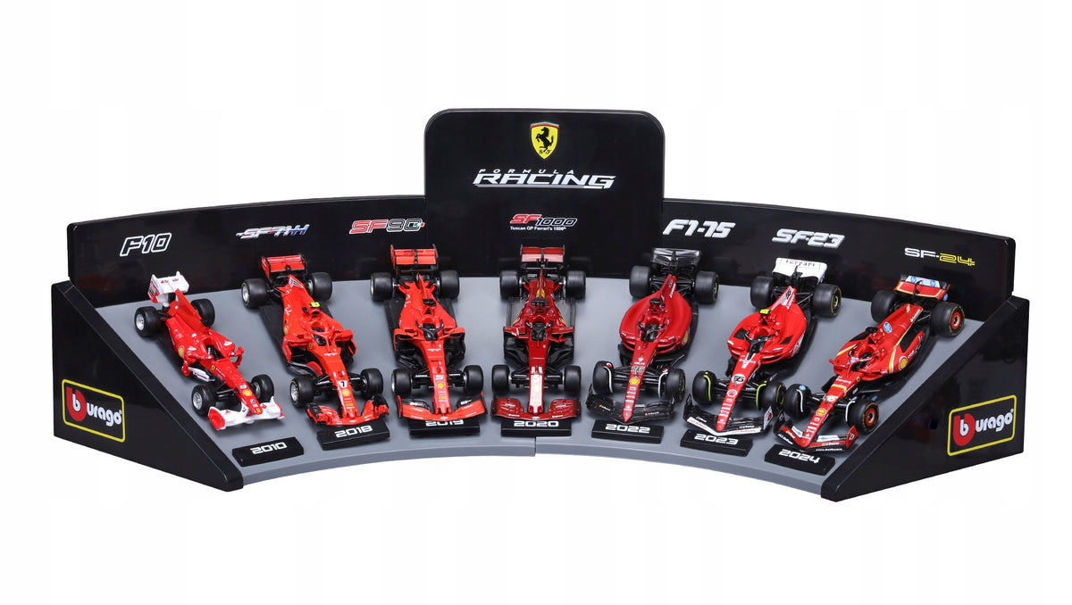 SET OF F1 Ferrari CARS DISPLAY 7 CARS 1:43 BBURAGO 18-36864 Brand Bburago
