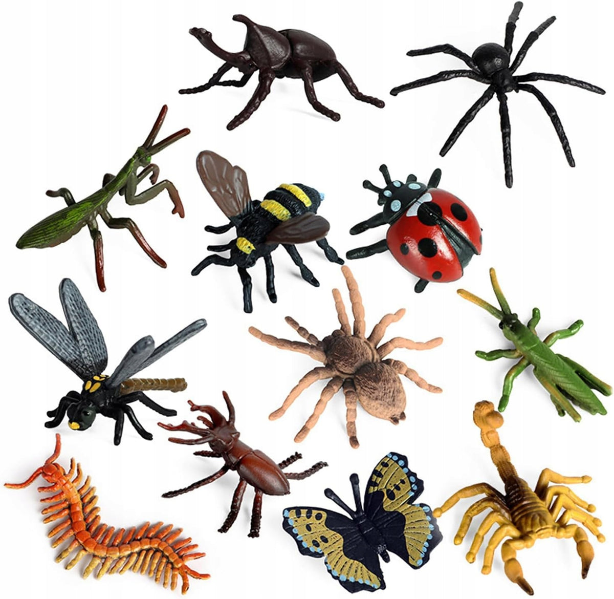 SET OF FIGURINES INSECTS BUGS SPIDERS TERRARIUM 16PCS Manufacturer code Z8801