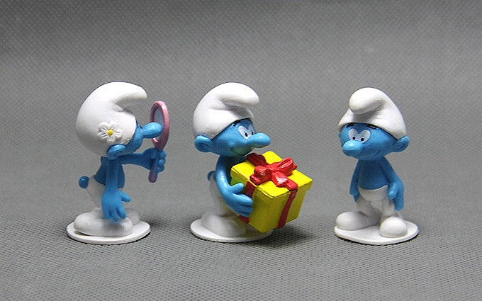 SET OF FIGURINES SMURFS 12 PIECES SMURF GARGAMEL PAPA SMURF CHILDREN Brand Pan i Pani Gadżet