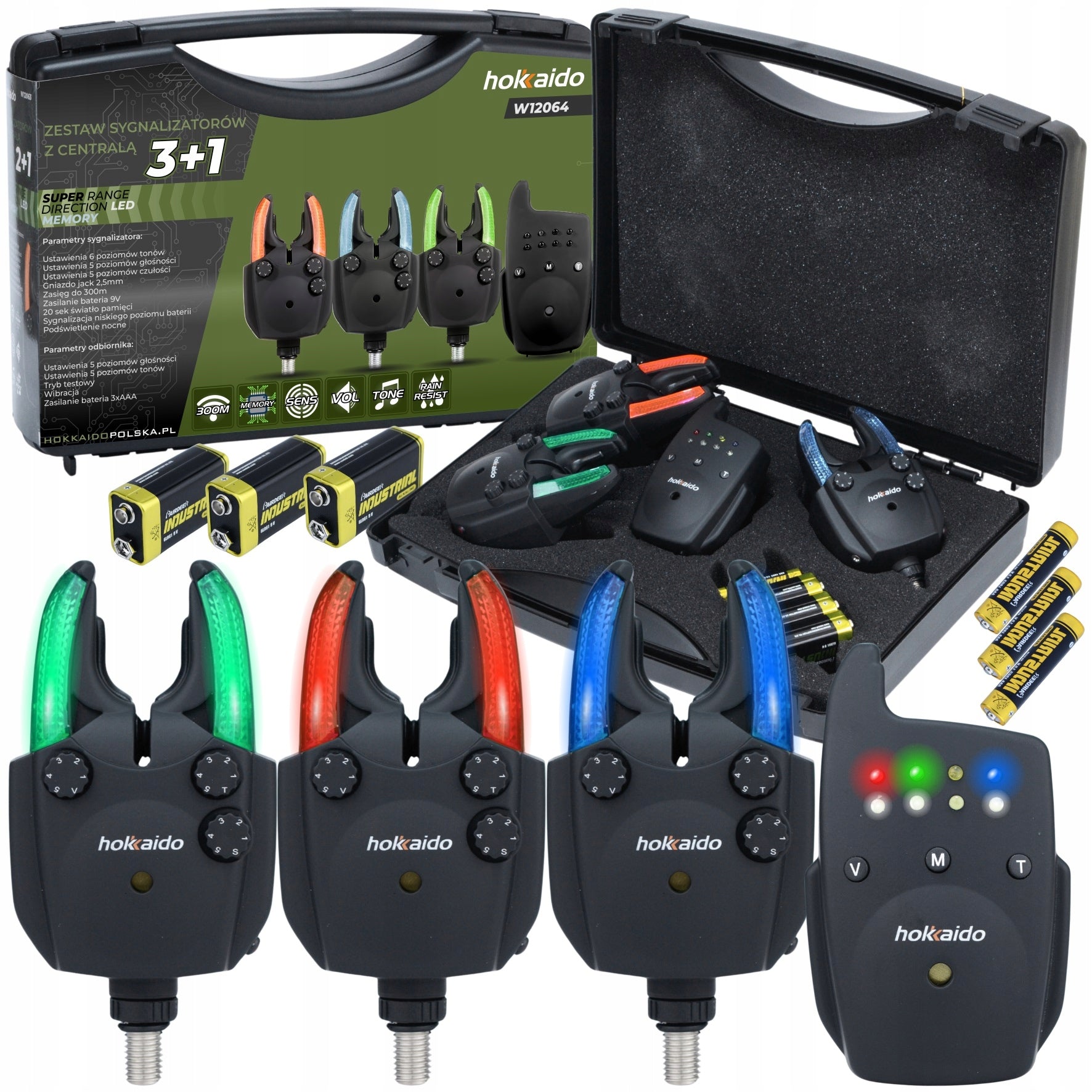 SET OF FISHING BEACONS HOKKAIDO 3+1 CONTROL UNIT NIGHT MODE MEMORY