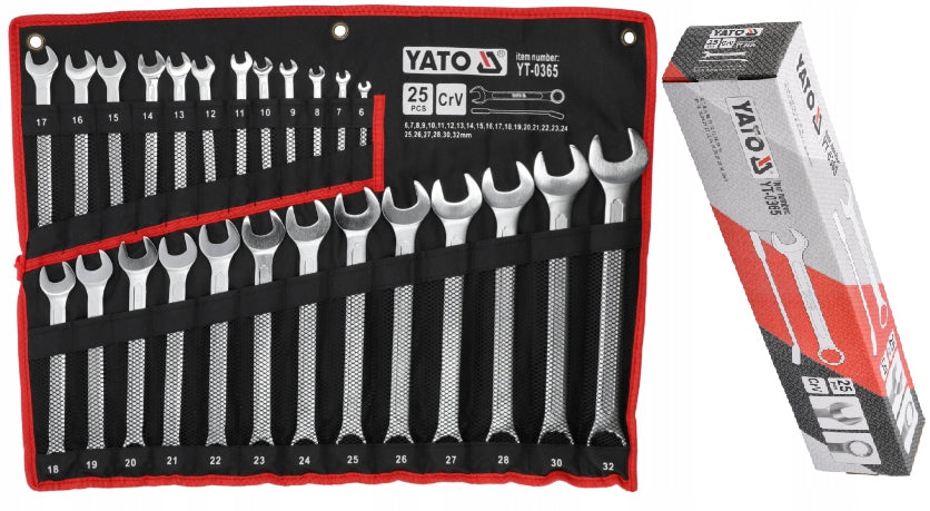 SET OF FLAT-EYE WRENCHES 6-32 25PCS YATO YT-0365
