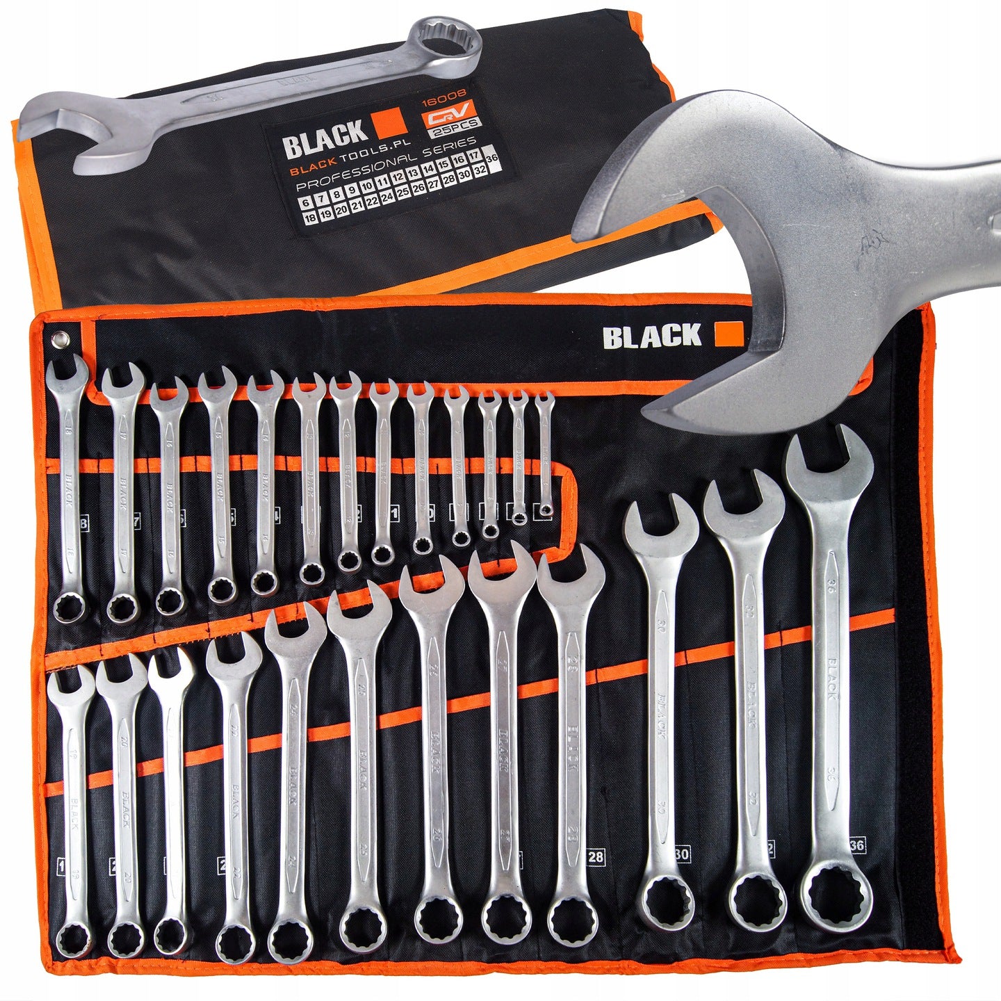SET OF FLAT WRENCHES FLAT-EYE WRENCHES MAT 25 EL. 6-36mm