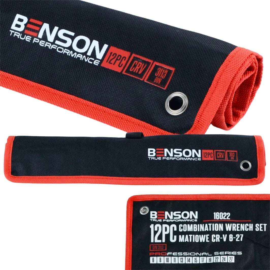 SET OF FLAT WRENCHES IN RUBBER 6-27MM 12EL MAT BENSON BY BLACK Brand Black