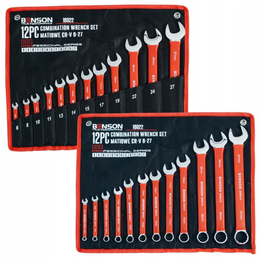 SET OF FLAT WRENCHES IN RUBBER 6-27MM 12EL MAT BENSON BY BLACK Manufacturer code 16022