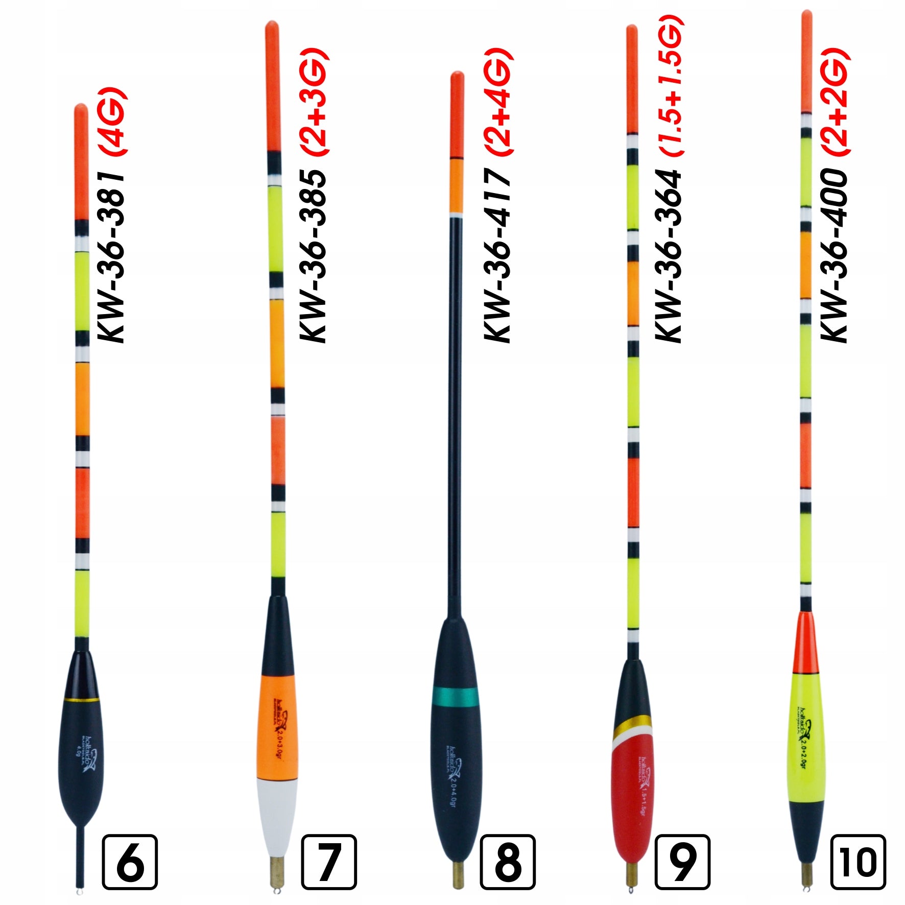 SET OF FLOAT HOKKAIDO WITH BALSA WEIGHT ADJUSTABLE 10PCS. Brand Hokkaido