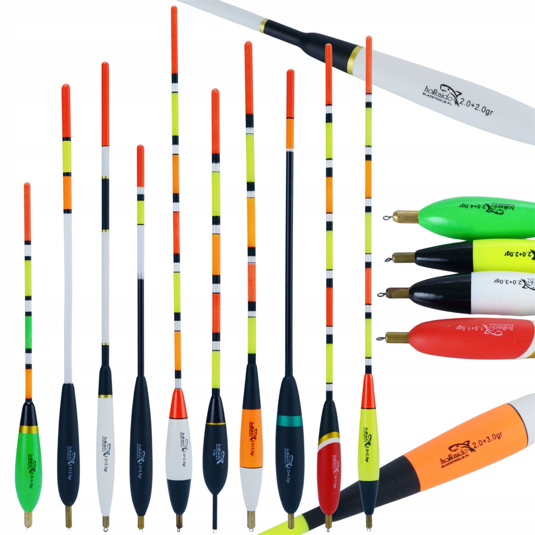SET OF FLOAT HOKKAIDO WITH BALSA WEIGHT ADJUSTABLE 10PCS.