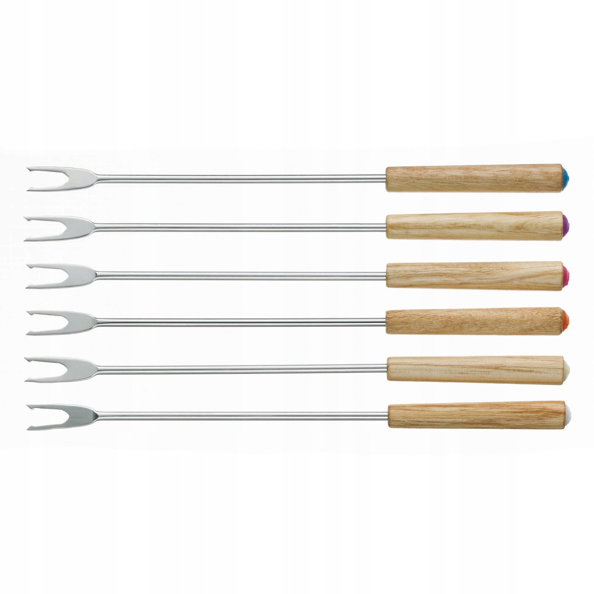 SET OF FORKS FOR FONDUE STAINLESS STEEL WOODEN HANDLE, FORKS EAN (GTIN) 4025457791642