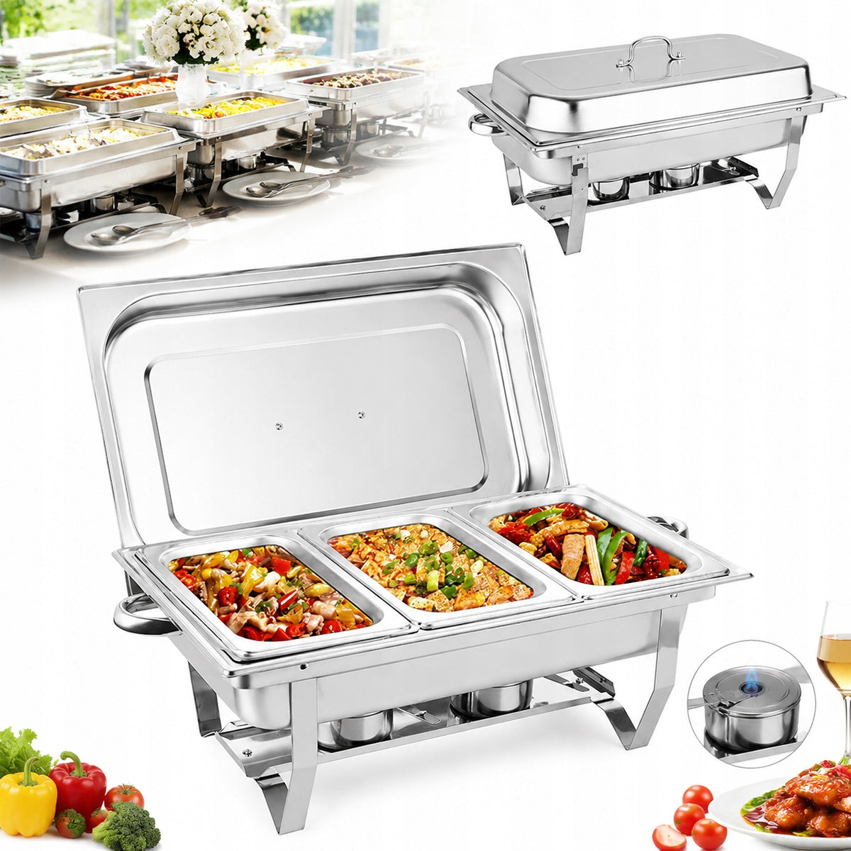 SET OF GASTRONOMIC HEATER GN 1/3 9 L