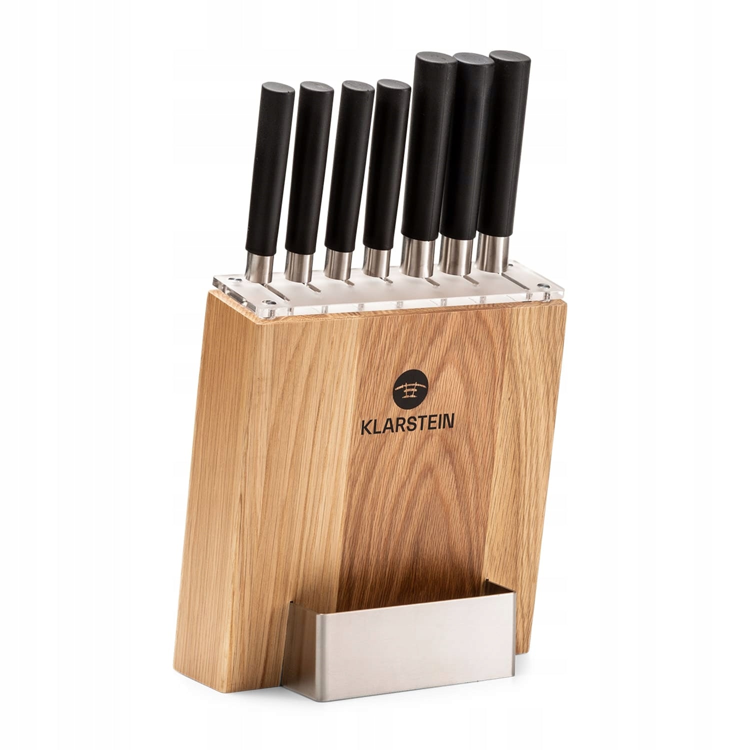 SET OF KITCHEN KNIVES IN WOODEN BLOCK SET SHARP KNIVES STEEL 7 PCS. Line Kitano