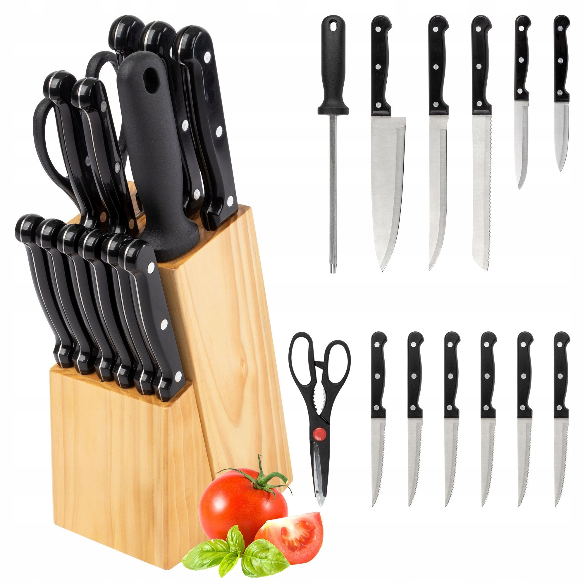 SET OF KITCHEN KNIVES SET SHARP KNIVES BLOCK 14 Brand ClassBach