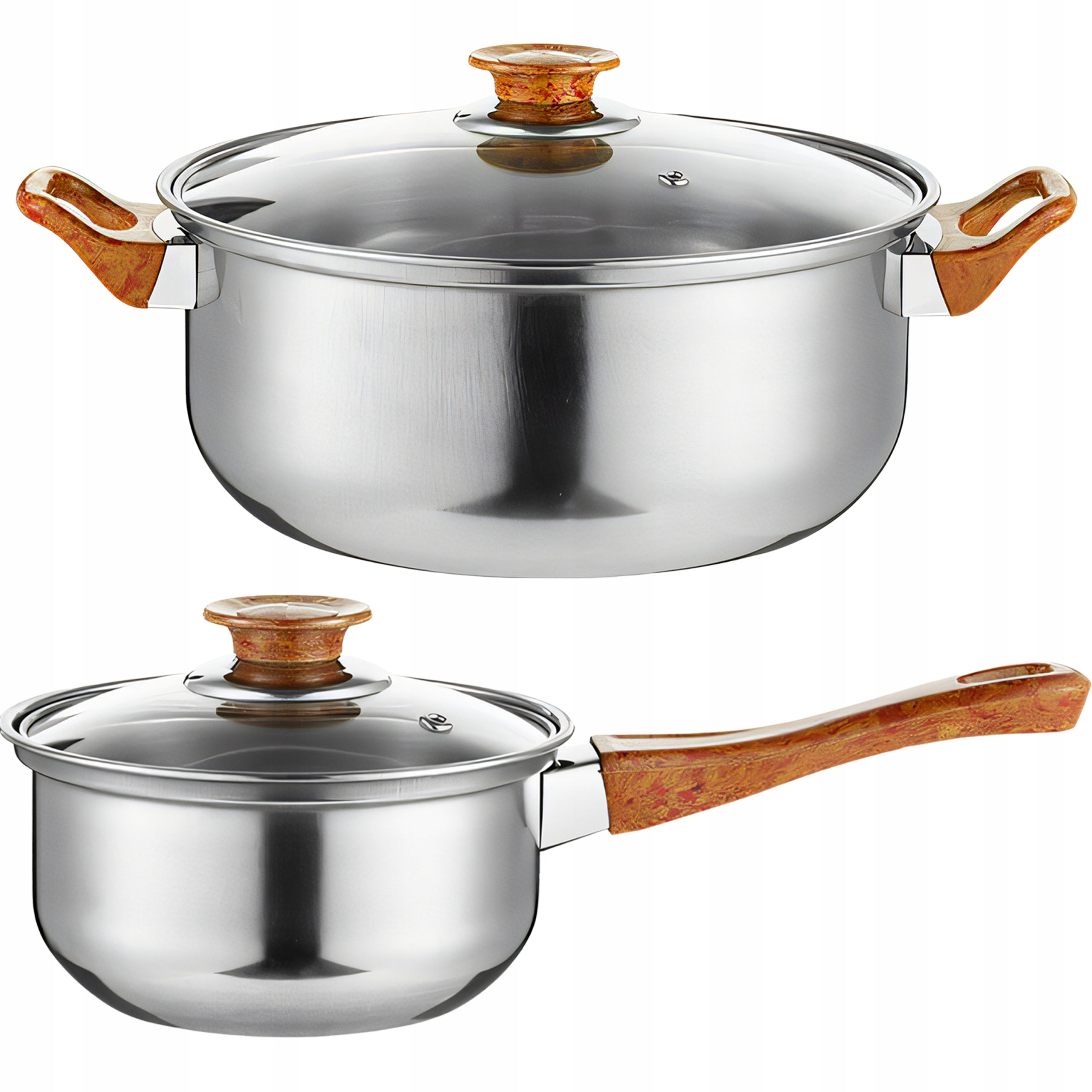 SET OF KITCHEN POTS 11 EL. GAS INDUCTION KETTLE PAN + LIDS Manufacturer code OR202