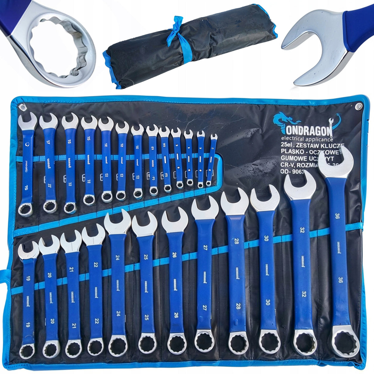 SET OF KMPLET WRENCHES 6-36mm 25 ELEMENTS + SHEET OD9063