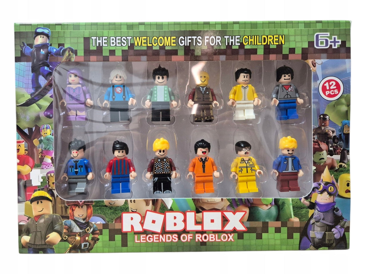 SET OF LEGENDS OF ROBLOX FIGURINES 5CM 12PCS. + COASTERS + ACCESSORIES Packaging status original
