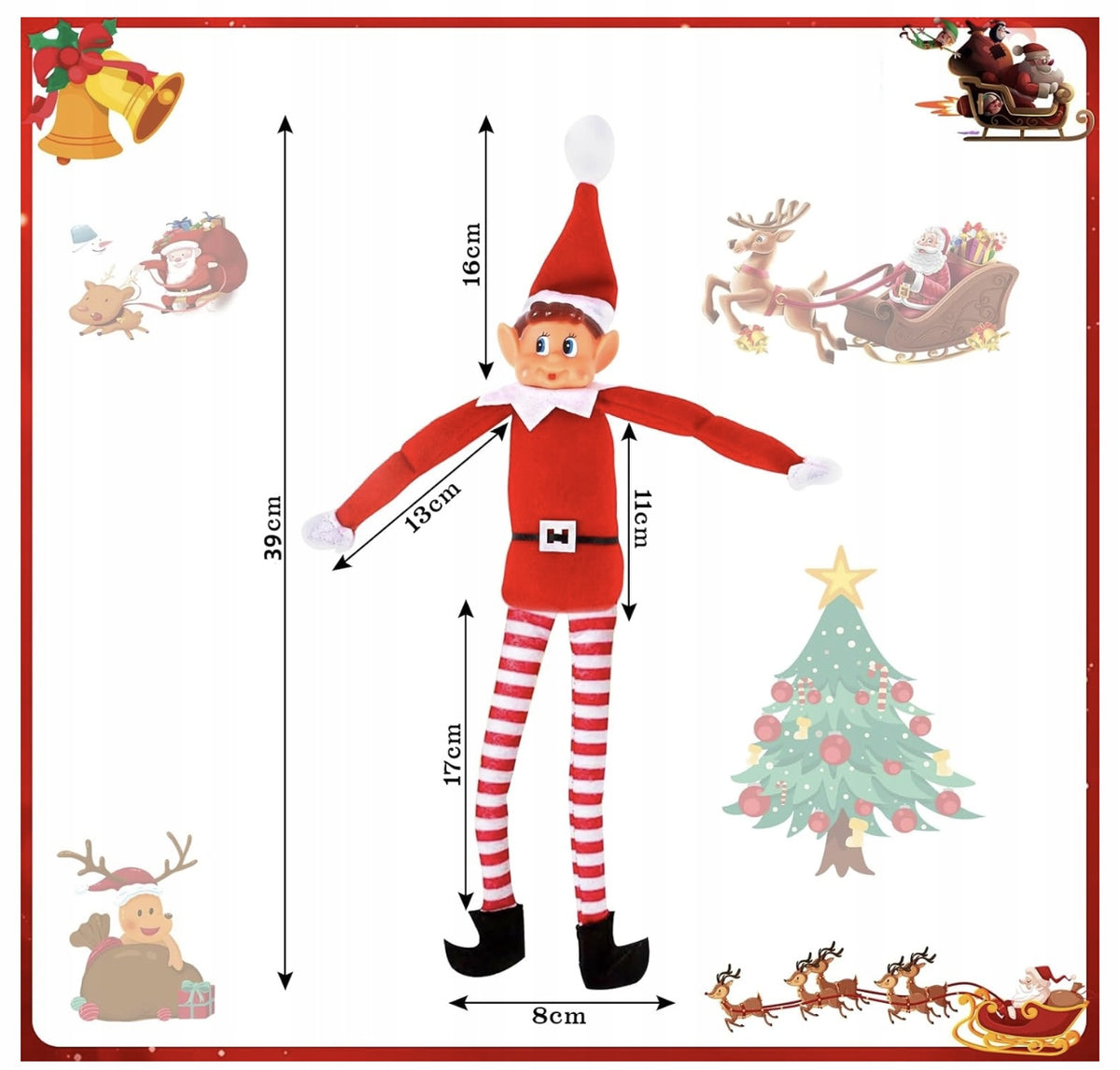 SET OF LEPRECHAUN MISCHIEVOUS ELF ON THE SHELF PLUSH TOY CHRISTMAS ADVENT 2PCS Packaging status original
