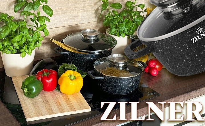 Puodų rinkinys Zilner, Premium black, 10 dalių