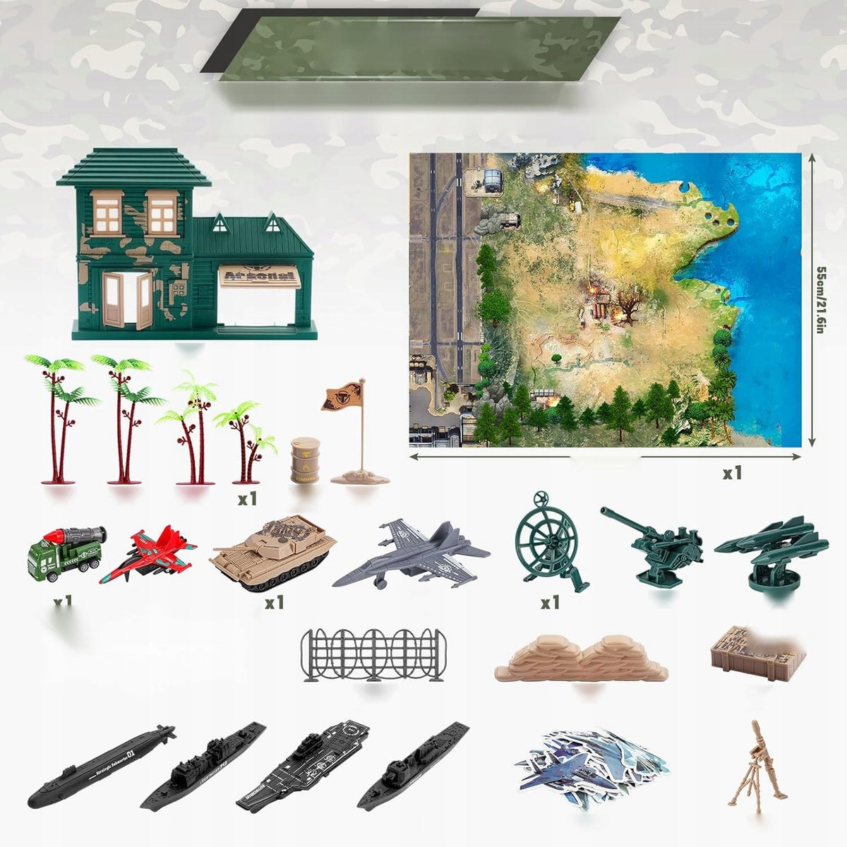 SET OF MILITARY TOYS SOLDIERS TANKS MAT FIGURINES GIFT CHILDREN Manufacturer code ZESTAW ZABAWEK WOJSKOWYCH ŻOŁNI STREFAZAKUPÓW