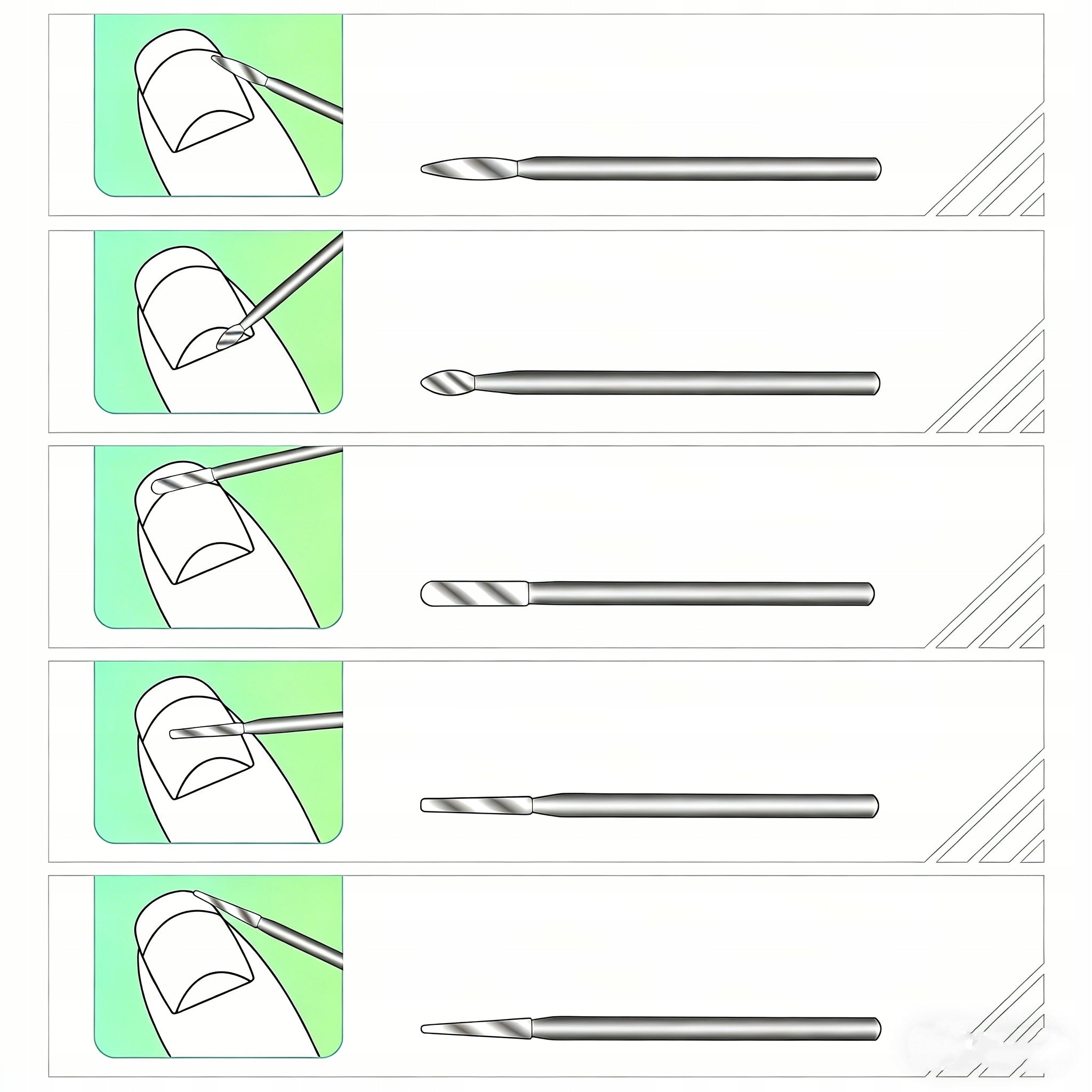 SET OF NAIL CUTTERS CERAMIC DIAMOND Milling Machines 30 pieces Packaging status original